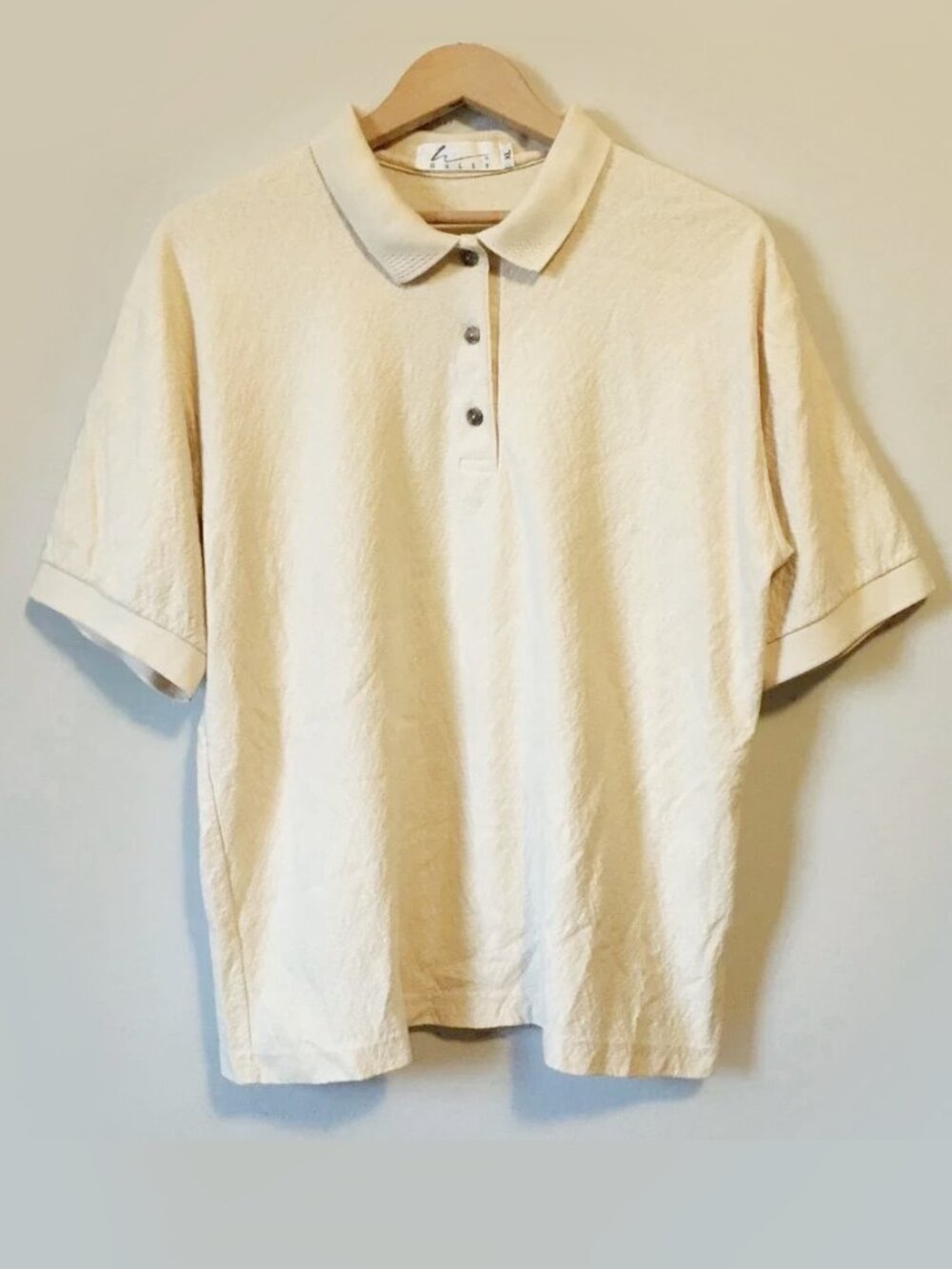 Sport Haley Cream 100% Cotton 1/4 Button Polo XL